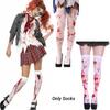 Halloweenowe Krwawe Pończochy Na Imprezę Kostiumową Pielęgniarka Zombie Krwawe Jedwabne Pończochy