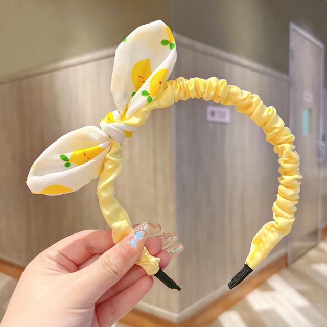 2024 Korean Green Headband & Hairpin for Girls - Trendy Douyin Style High-Value Headdress for Kids