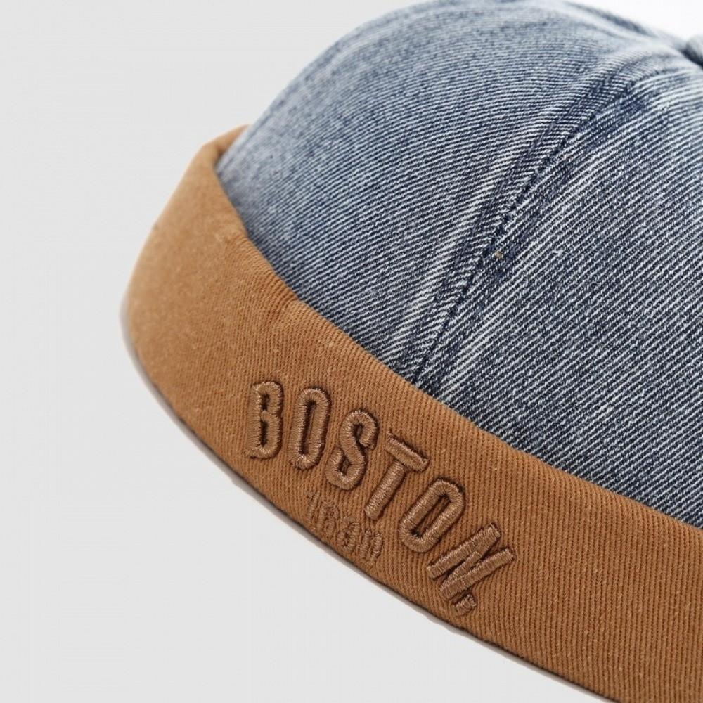 Verstellbare Kinder Melon Beanie mit Buchstabenstickerei Eimerhut für Kleinkind Junge Mädchen