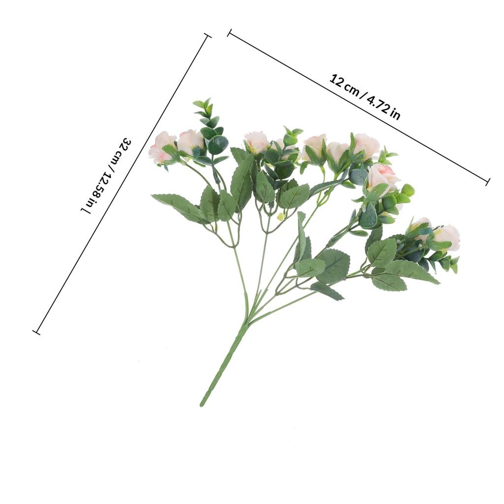 5 Stück künstlicher Rosenstrauß Simulationsblumen-Dekor Wasserdicht Sonnenschutz Falsche Rosenblumen für Wohnzimmer Balkon Fotografie