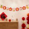 Foldable Pull Flag Ornament Paper Snake Year Banner Hanging Snake Pendant  for Mall Supermarket