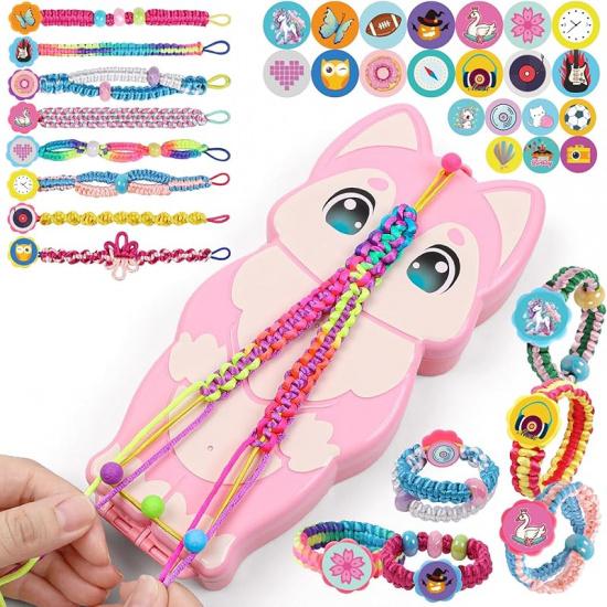GAMZOO Friendship Bracelet Making Kit - Perfect Crafts and Gifts for Girls Aged 6-12 - Fun and Creative Birthday Present for Kids 8 9 10 11 - String medium