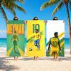 N-Neymar Jr Handtuch Mikrofaser Strandhandtuch, Schnelltrocknend, Sandfrei, Ultrafeine Faser, Super Weich.