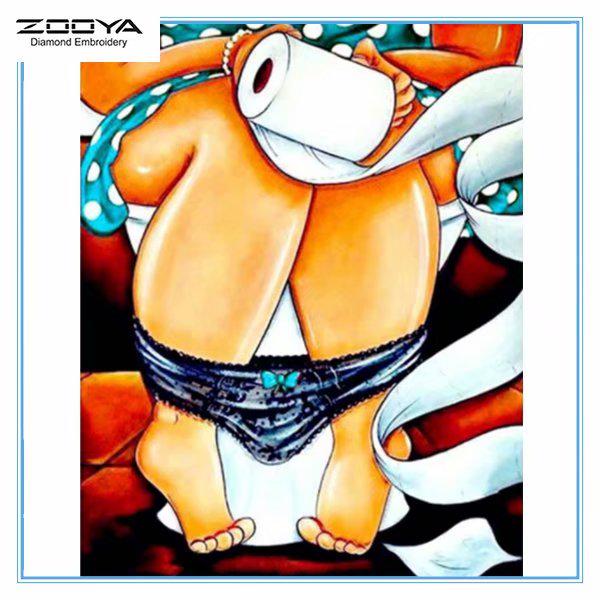 

ZOOYA 5D Полный дрель Алмазная картина Femmes Rondes Вышивка Крестом Мозаика Картина Домашний декор