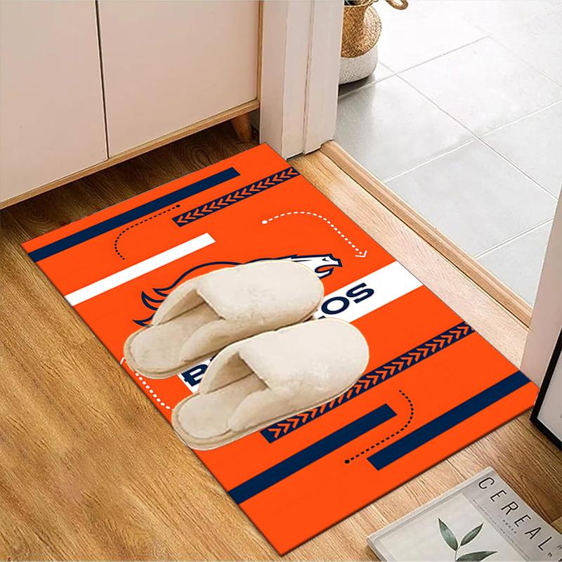 Denver Broncos Logo Rug Game Carpet, Floor Mat for Bedroom Living Room Entryway Rug, Home Decor Idea Gift for Christmas Birthday