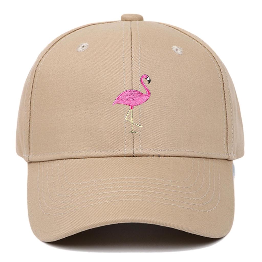 Unisex Cotton Flamingo Embroidered Baseball Cap for Outdoor Activities