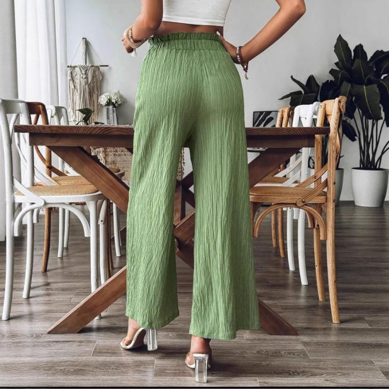 Cotton and Linen Women's Loose Fashion Solid Color Straight Casual Pants Women's Clothing
