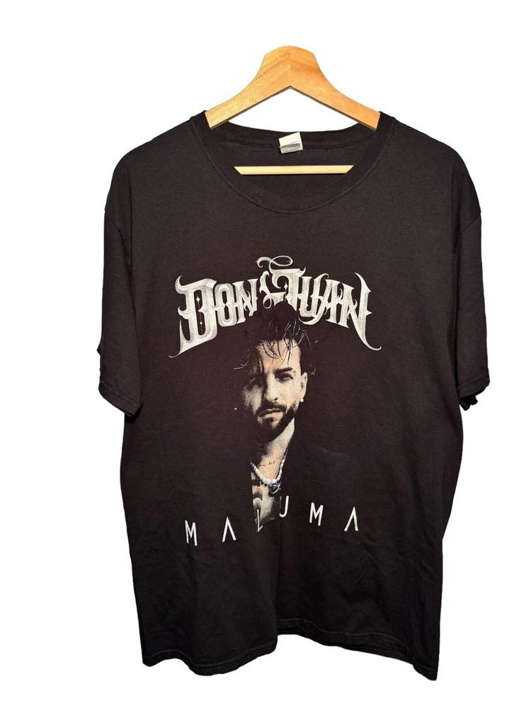 Maluma World Tour T Shirt Adult Large Black Cotton Double Sided Don Juan Unisex T-Shirt XXL