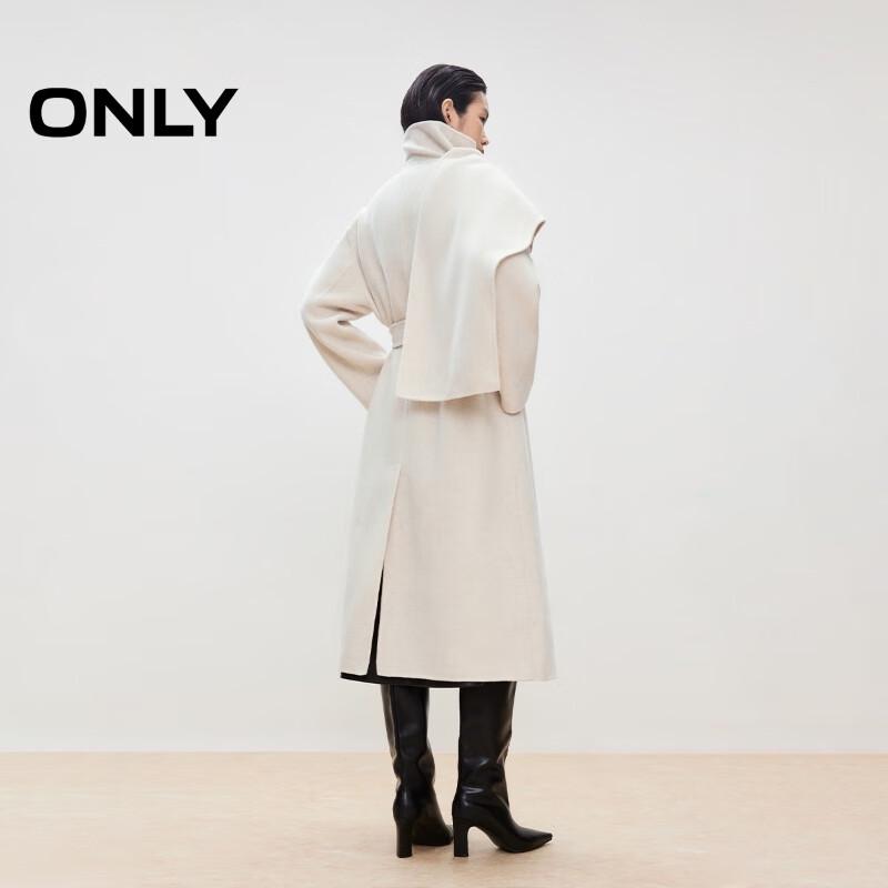 ONLY Women's 2025 Winter Wool Blend Loose Long Coat
