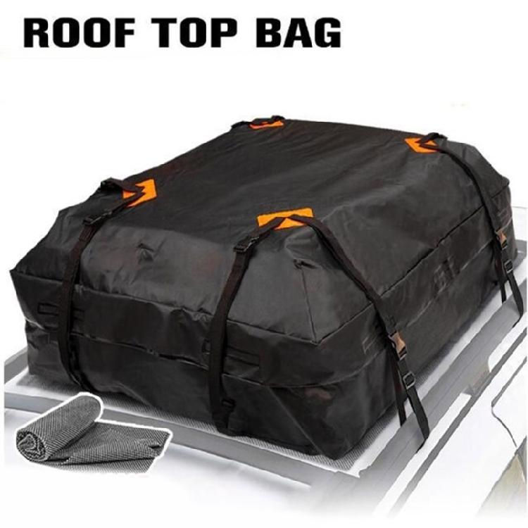 Heavy Duty Car Roof Organizer Bag Waterproof Oxford Storage Cube Bag with Strong Strap For Long Distance Travel Outdoor