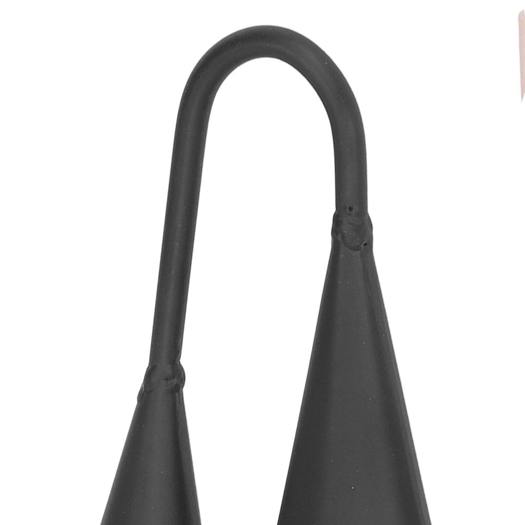 Two Tone Agogo Bell Black Metal Traditional Latin Agogo Percussion Instrument with Wooden Stick