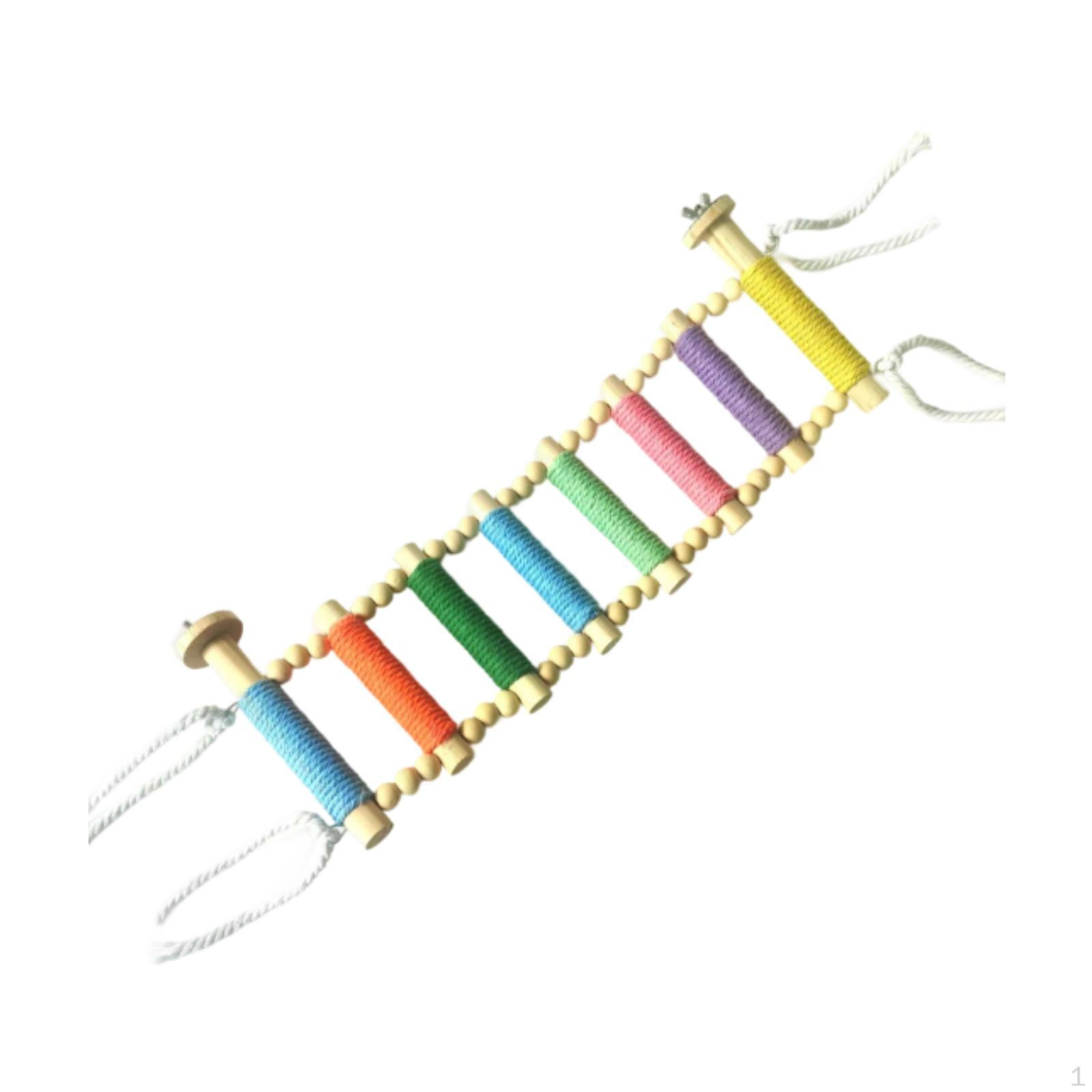 

Лестница для лазания попугаев, игрушки для птиц, деревянная жердочка, простая установка, игровая игрушка, подвесной мостик для птиц Type A