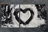 GLASPLATTE und SCHNEIDEBRETT 100x52 HERZ