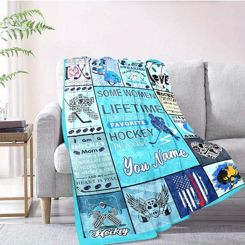 Hockey Customize Your Name Blanket Warm Comfortable And Soft Blankets Are Suitable For Home Lunch Break Blanket Office Sofa Sofa Gift To Relatives And