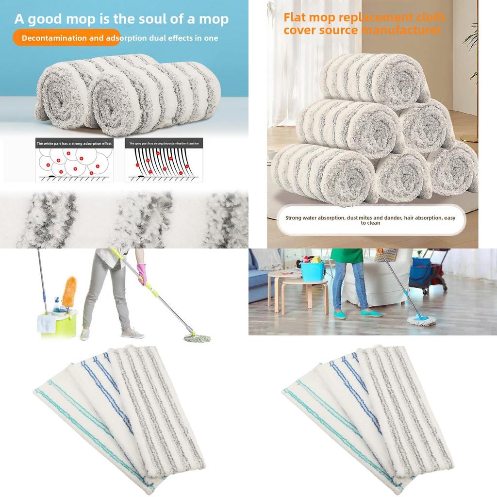 Reusable Microfiber Mop Head With Absorbent Fabric For Home And Office Floors