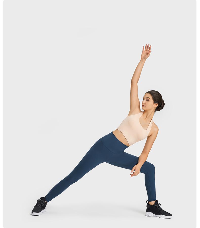 LULU Women's High-Waist Yoga Leggings with Pocket for Long-Leg Look