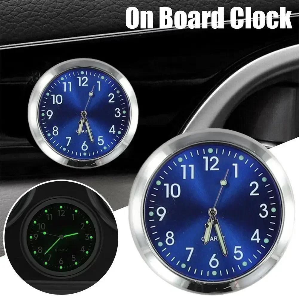 1pc Glow Decorative Car Clock Mini Quartz Watch for Car Decoration