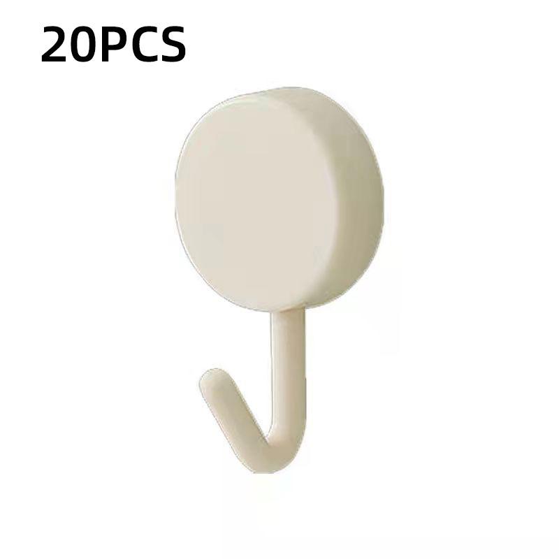 

Крючок с прочным клеем для подвешивания на стену, креативный и милый крючок для кухни без отметин и отверстий, клейкий крючок для ванной за дверью White 20pcs