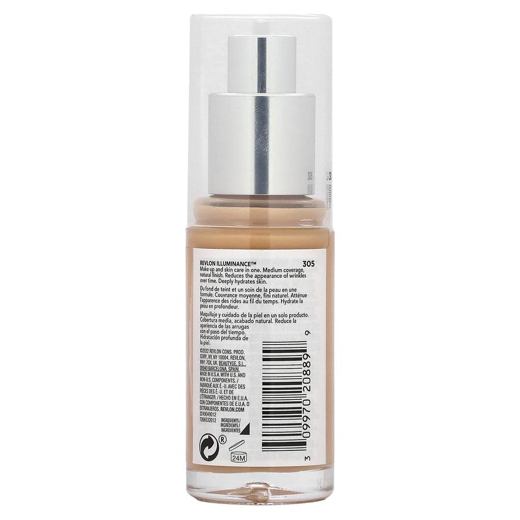 Revlon, Jodo, Skin Care Foundation, 305 Medium Sand, 1 fl oz (30 ml)