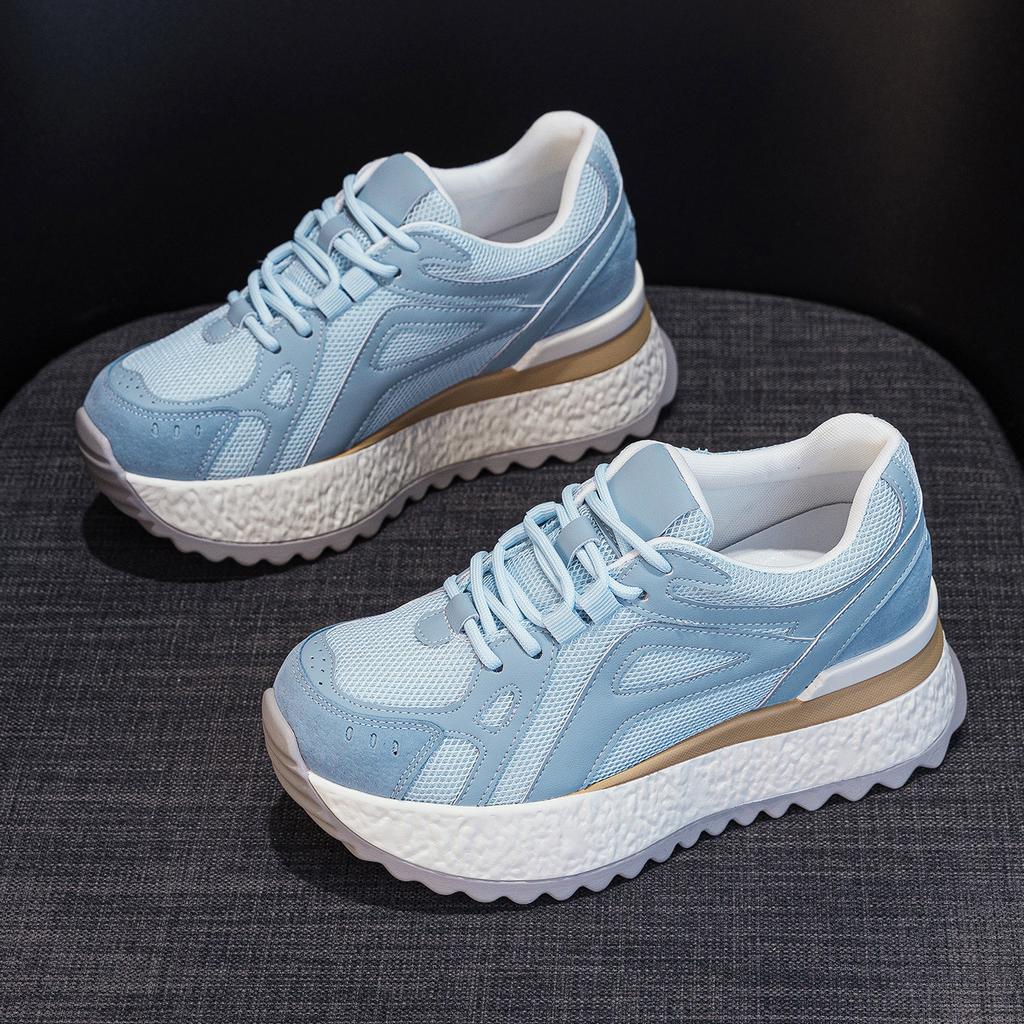 Platform Sports Forrest Gump Shoes Women's 2025 Autumn New Ankola Red Round Head Color Matching Casual Fashion Dad Shoes