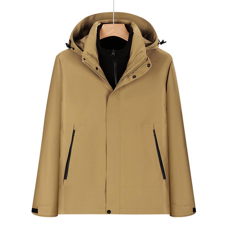 Men s Windproof Waterproof Softshell Bird House Jacket with Custom Logo 3XL коричневый