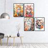 JISHSHAY Diamond Art Set of Cat Bead Advanced 5D Diamond Flower Diamond Beginner Diamond Popular Craft Wall Art 4, 30x40cm, Art, Art, Painting, Art,