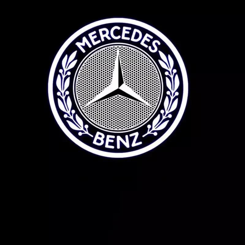 AABGZ1 2Pcs Car Door Welcome Light Auto Emblem Badge LED Projector Lamp Mercedes Benz Amg C Class CLK SLK SLR W203 W208 W209 R171 R1721