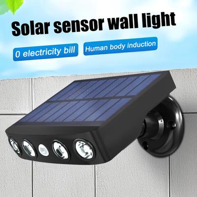 Solarbetriebener Bewegungsmelder-Flutlichtstrahler, langlebig und für den Außenbereich geeignet, Gärten, Balkone und Innenhöfe