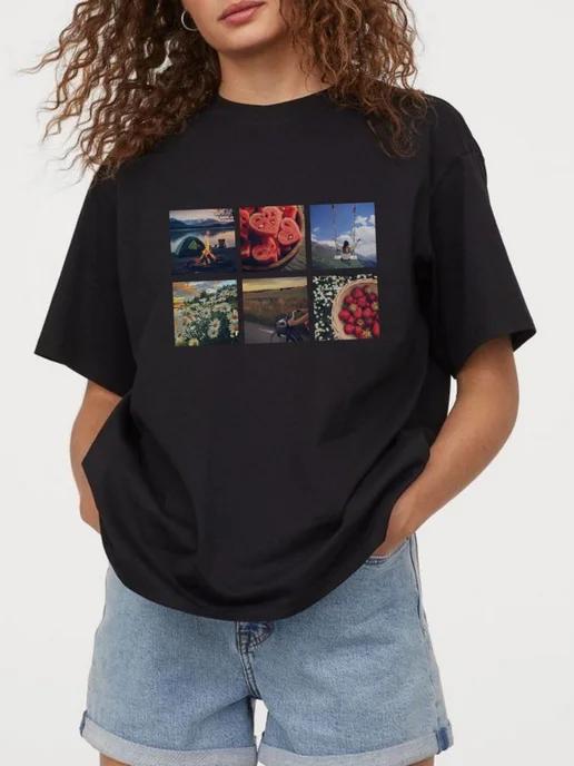 Oversized T-shirt with “Summer vibes” print 3XL