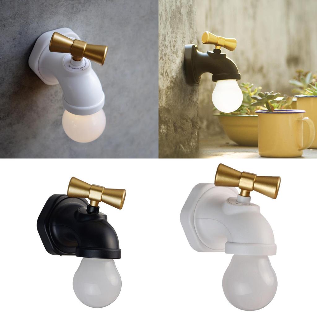 Novel Weird Controlled Faucet Night Light Smart Bedside Bulb Supplies Vintage