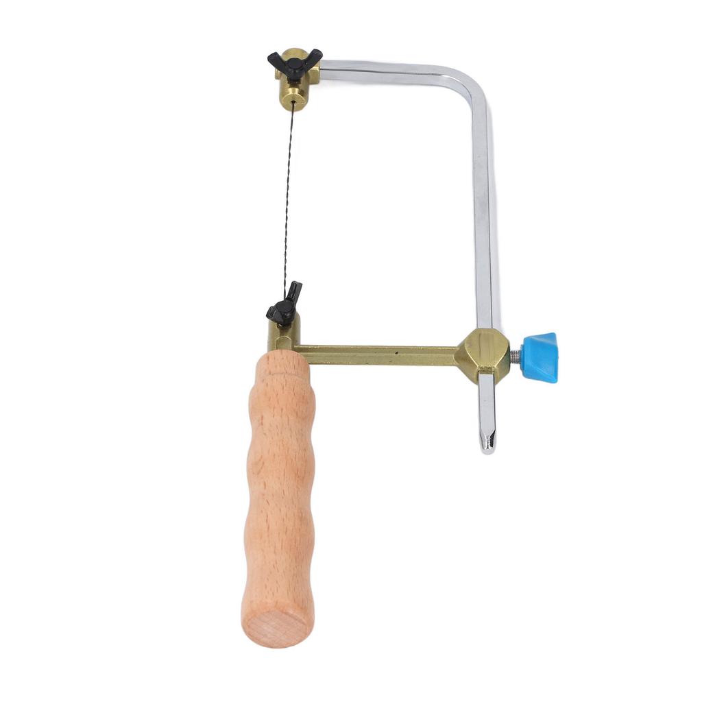 Coping Saw Forged Steel Frame Log Handle U Shape Fret Cutter Saw with 8PCS Blades for Woodworking