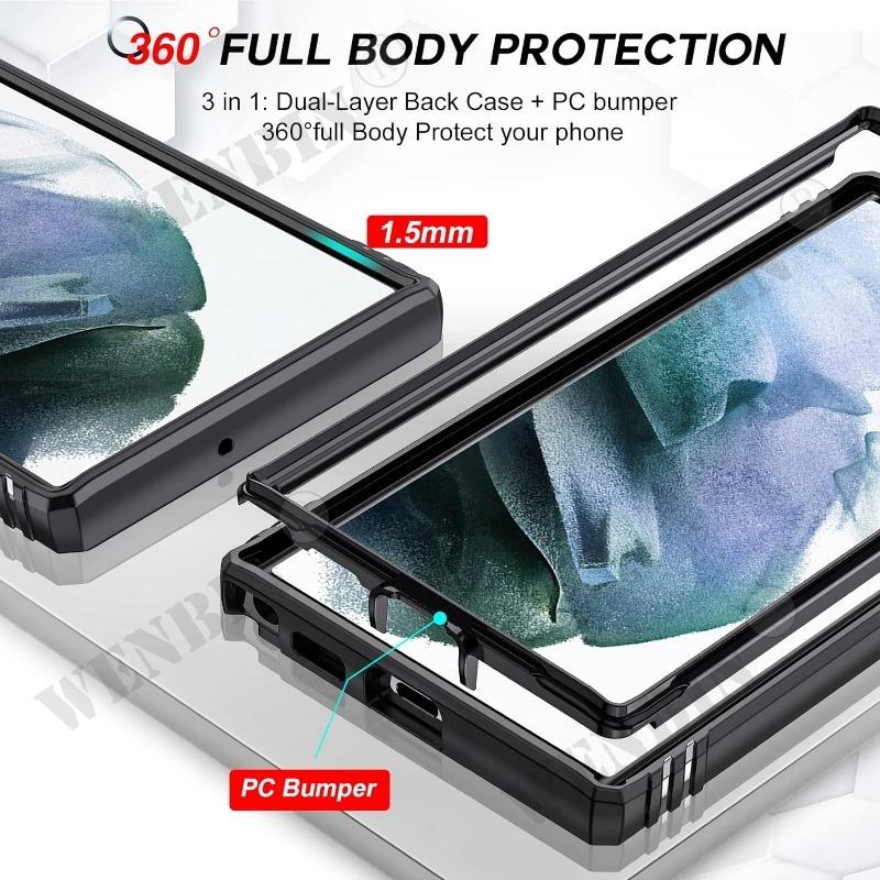 Pouzdro Pro Samsung S24 S23 Ultra S22 S21 FE A54 A53 A34 A33 A15 A14 A13 A24 A25 Odolné s 360° stojánkem a krytem kamery