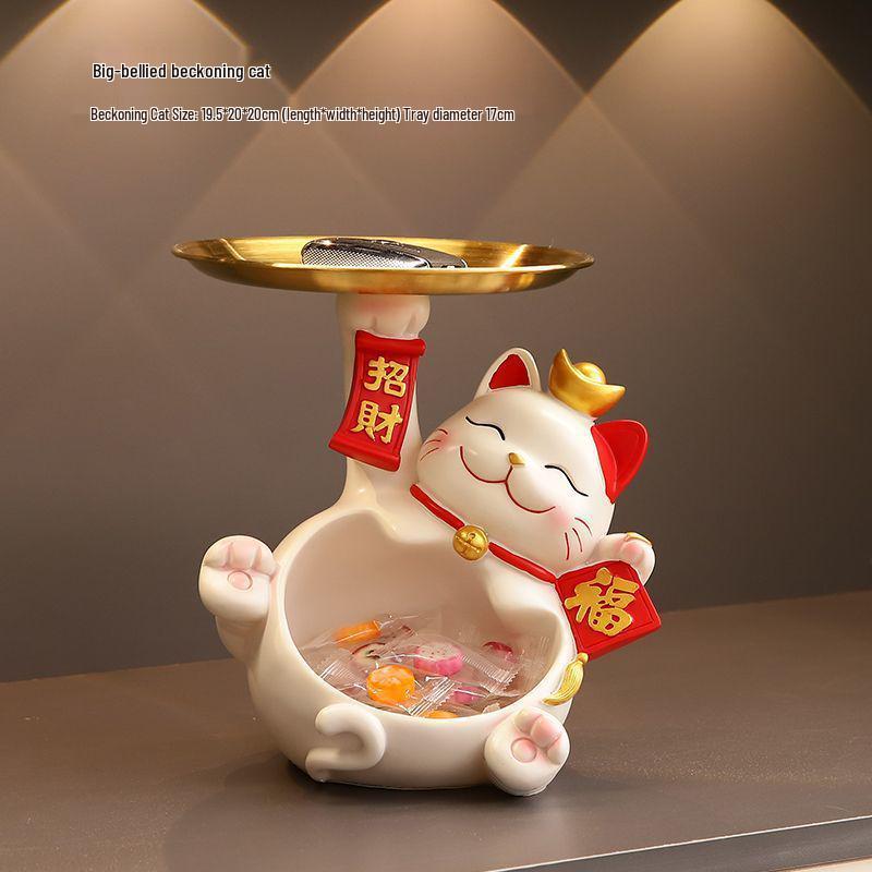 

Lucky Cat Key Holder & Shoe Cabinet Decor – Perfect Housewarming Gift