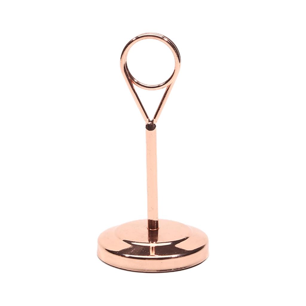 Runder Edelstahl Foto-Klammer Kartenhalter für Memo Postkarte Papier Bild Tischkartenhalter Desktop-Dekoration Partyzubehör