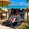 Spfc Team Crest Design Printed Microfiber Beach Towel, Soft And Absorbent, Quick-Dry, Ideal for Summer Travel, Beach Essential, Swimming Pool