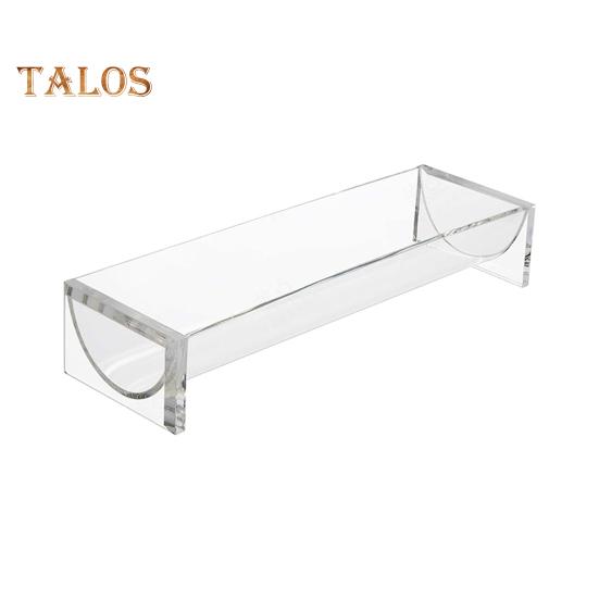 Clear Acrylic Cookie Tray Modern Design BAP-Free Round Rectangular Appetizer Serving Tray for Bread Fruits