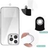 Transparent Matte Flexible Phone Lanyard Card Mobile Phone Universal Tether Tabs Hole Hanging Strap Patches Cord Clips Gasket