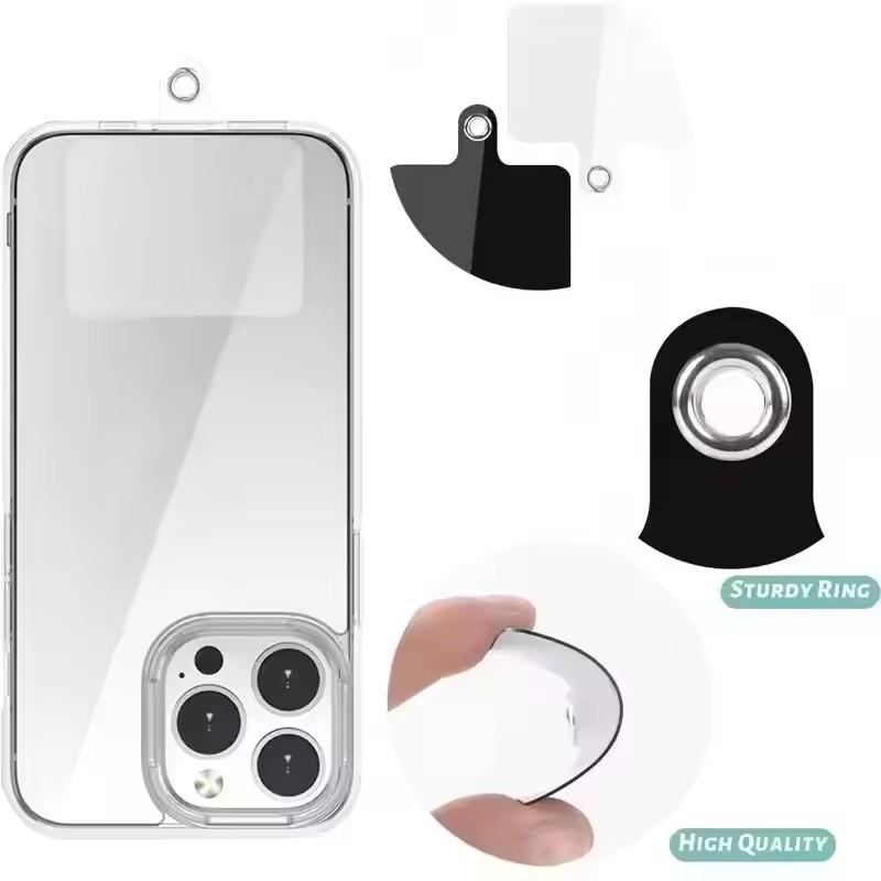 Transparent Matte Flexible Phone Lanyard Card Mobile Phone Universal Tether Tabs Hole Hanging Strap Patches Cord Clips Gasket