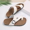 Fashion Fashion Cork Slippers for Women Summer New Casual Beach Sliding Girls Flat Shoes Sandals Retro Roman Women Shoes Flip Flops