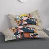 Naruto Cotton Bedding Set: Duvet Cover, Fitted Sheet, Pillowcase for Boys' Dorms