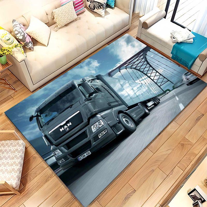 Classic MAN Truck Lorry Living Room Non-Slip Area Rug Soft Carpet for Bedroom Kids Playroom Sofa,Home Decor Doormat Gift