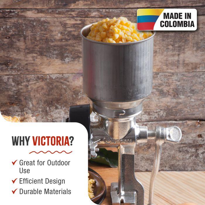Moulin à Grains Manuel Fonte pour Moudre le café, le Maïs, l'avoine, Réglable Victoria 30025 Chromé
