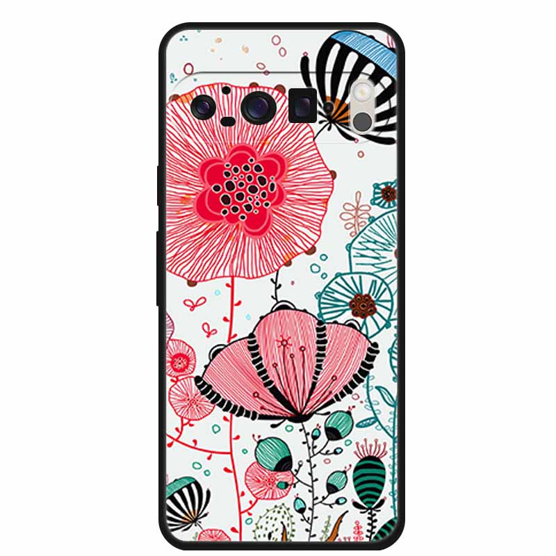 3D Emboss Cover For Google Pixel 9 Pro XL / Pixel 9 Pro / Pixel 9 Case Flower Relief Soft Silicone Cover For for Google Pixel 9