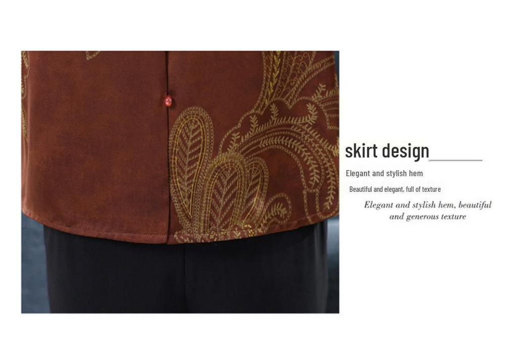 Spring/Summer Medium-Sleeve Shirt for Middle-Aged/Elderly Women - Stylish Cardigan Top