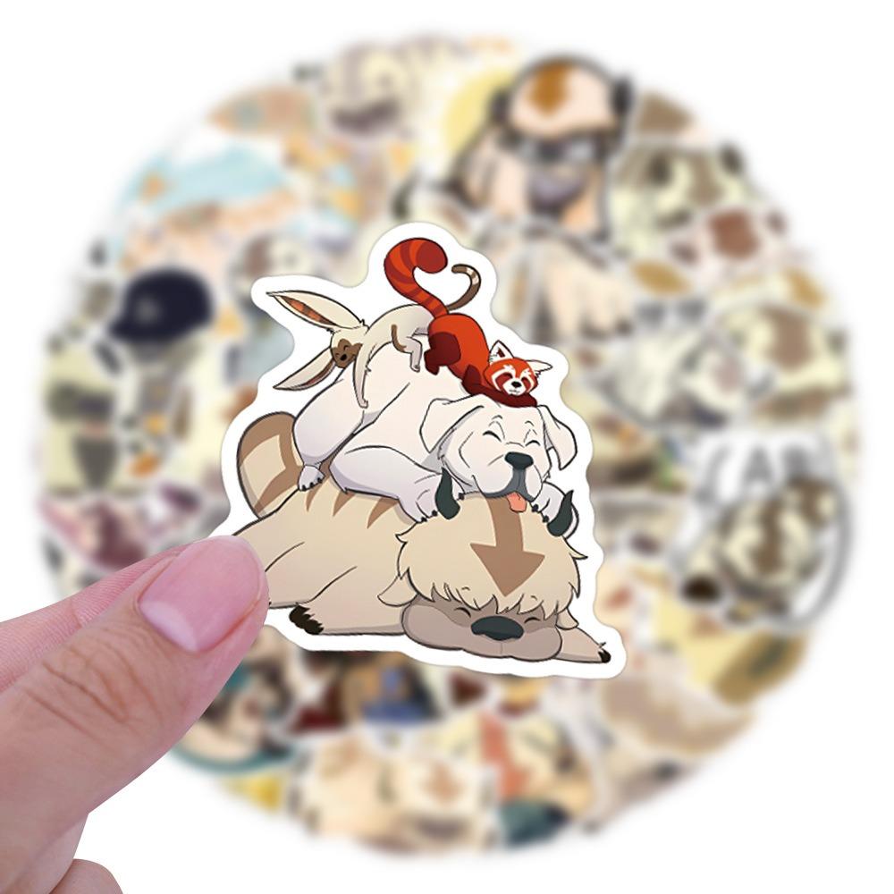 54Pcs Avatar: The Last Airbender Appa Graffiti Stickers Luggage Cup Stationery Laptop Refrigerator Decoration Diy Decals