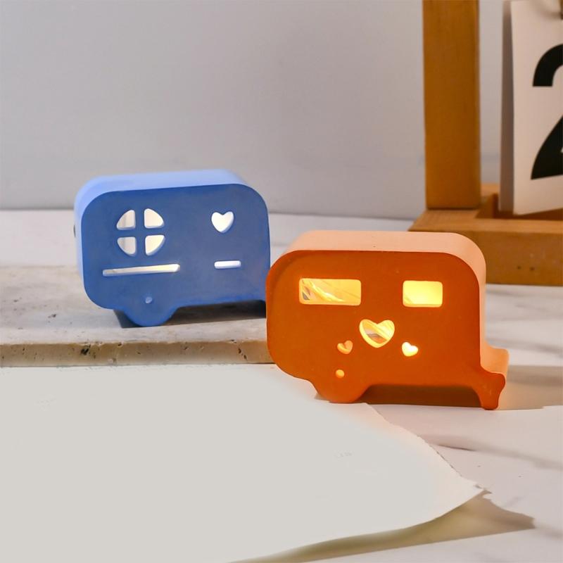 Sturdy Silicone Mould Small Bus Panel Designs Portable for Craft Supplies and Decorative Lighting Projects Ornament
