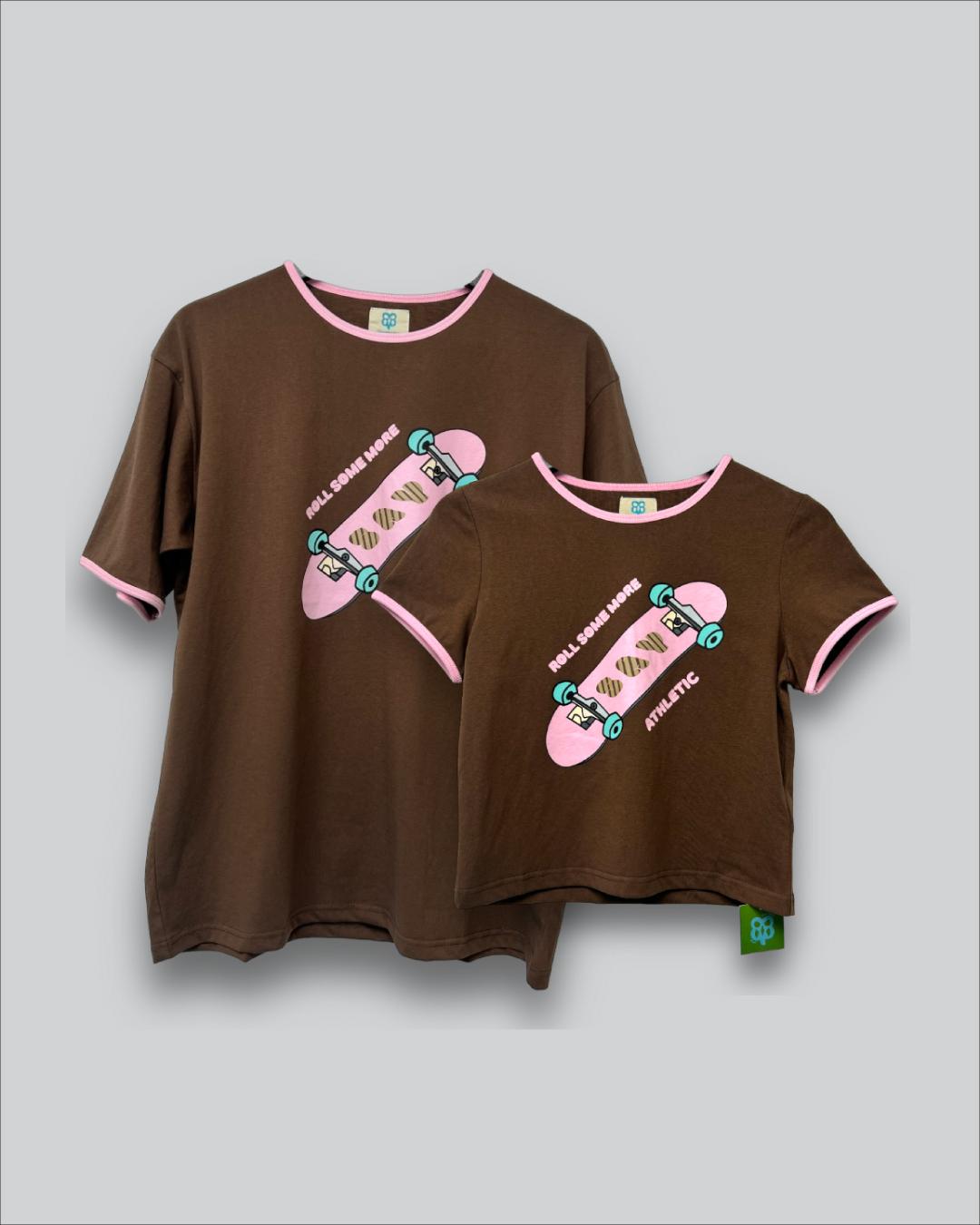 Seiseisei Skateboard Ringer Tee Brown/Pink Brown/S(W)