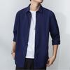 Men's Short-Sleeve Ice Silk Drape Shirt - Casual Loose-Fit, Solid Color, Trendy Summer Outerwear