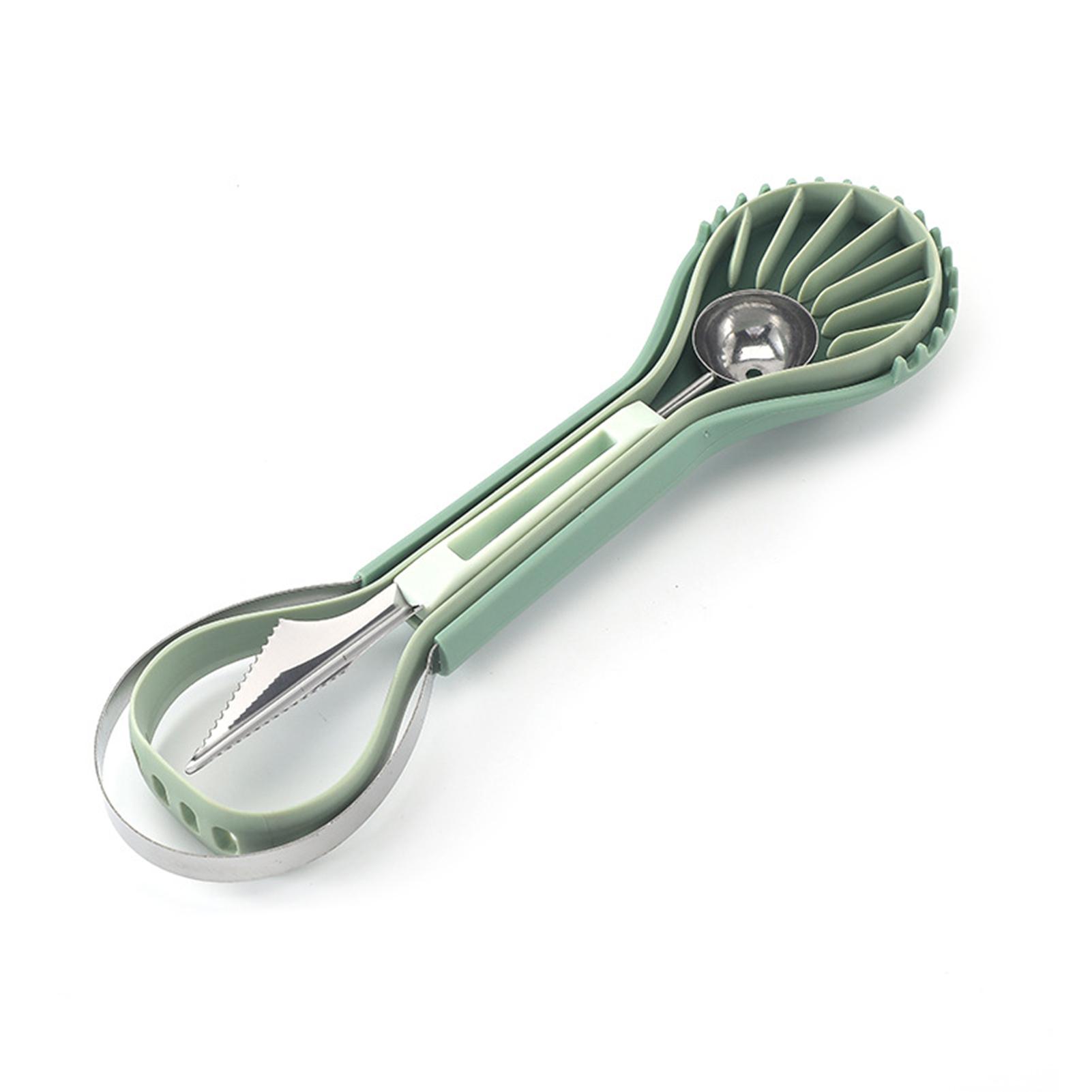 

3 в 1 арбузный слайсер, резак, совок, нож для нарезки фруктов, фруктовая тарелка, многофункциональный фруктовый копатель, сепаратор мякоти, кухонные гаджеты