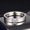 Titanium Steel Rings for Women Frosted Scratched Free Minimalist Silver Color Zircon Ring Men Fashion Jewelry Wholesale KBR180